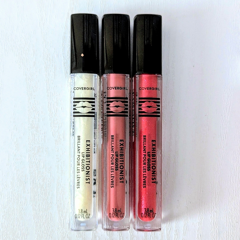 COVERGIRL Exhibitionist Lip Gloss Intense Hydration & Shine (LOT OF 3)